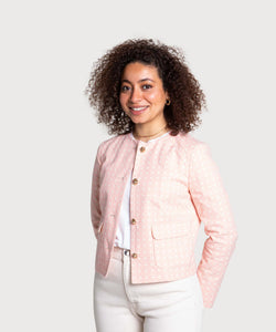 Short Cotton Mosaic Blazer Miaki Swiss Made Womenswear