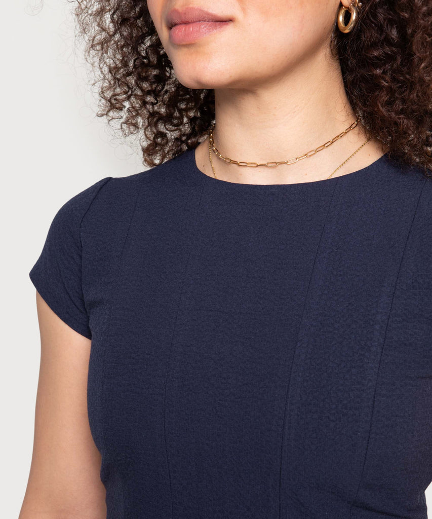 Seersucker Everyday Dress Miaki Swiss Made Womenswear