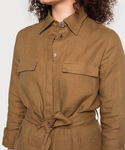 Oversized Linen Shirt Dress Miaki Swiss Made Womenswear