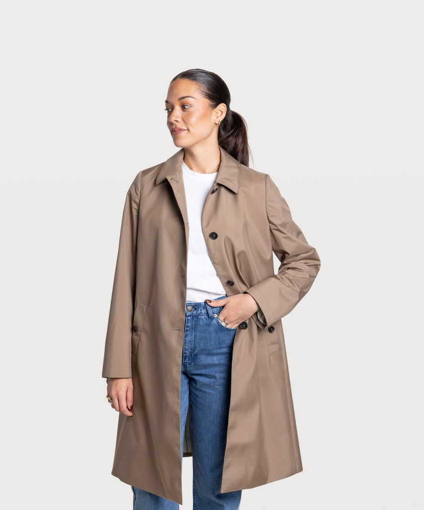 Beige / 34 Long Traveller Raincoat Miaki Swiss Made Womenswear