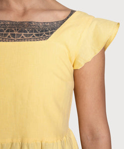 Volant Linen Dress Miaki Swiss Made Womenswear