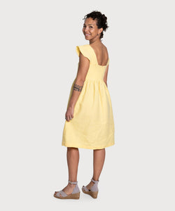 Volant Linen Dress Miaki Swiss Made Womenswear