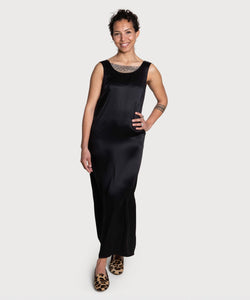 Black / XS Sleeveless Silk Dress Miaki Swiss Made Womenswear