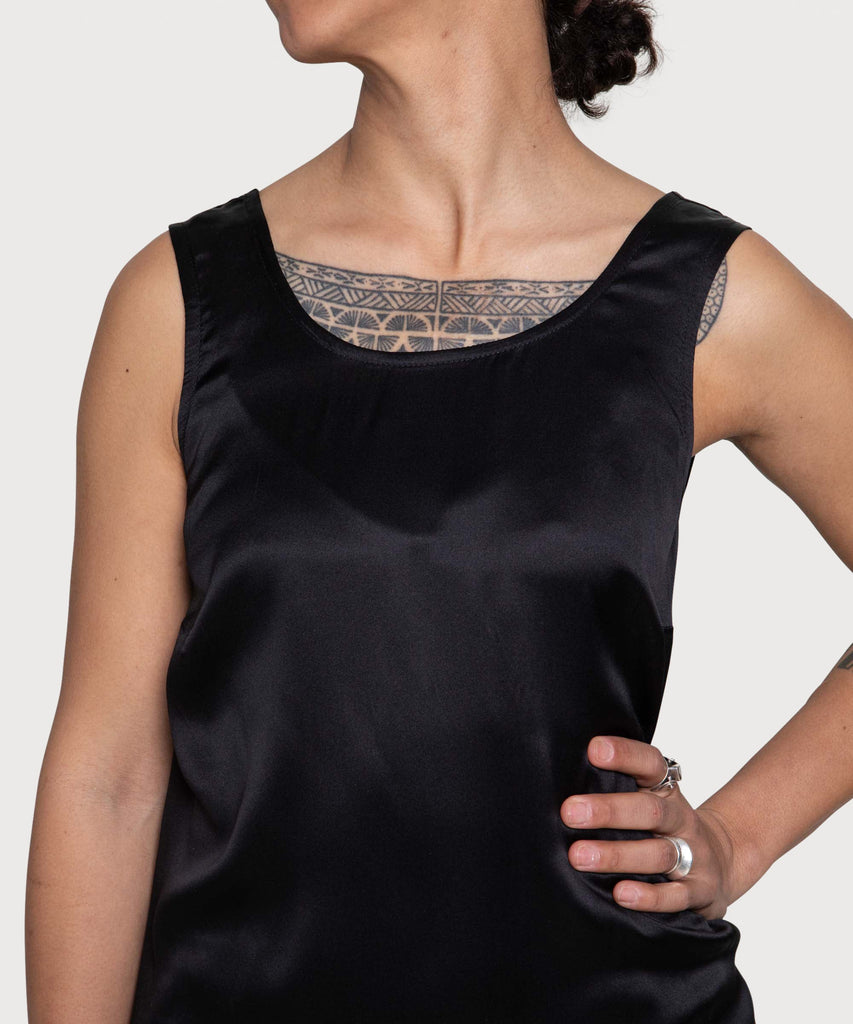 Sleeveless Silk Dress Miaki Swiss Made Womenswear