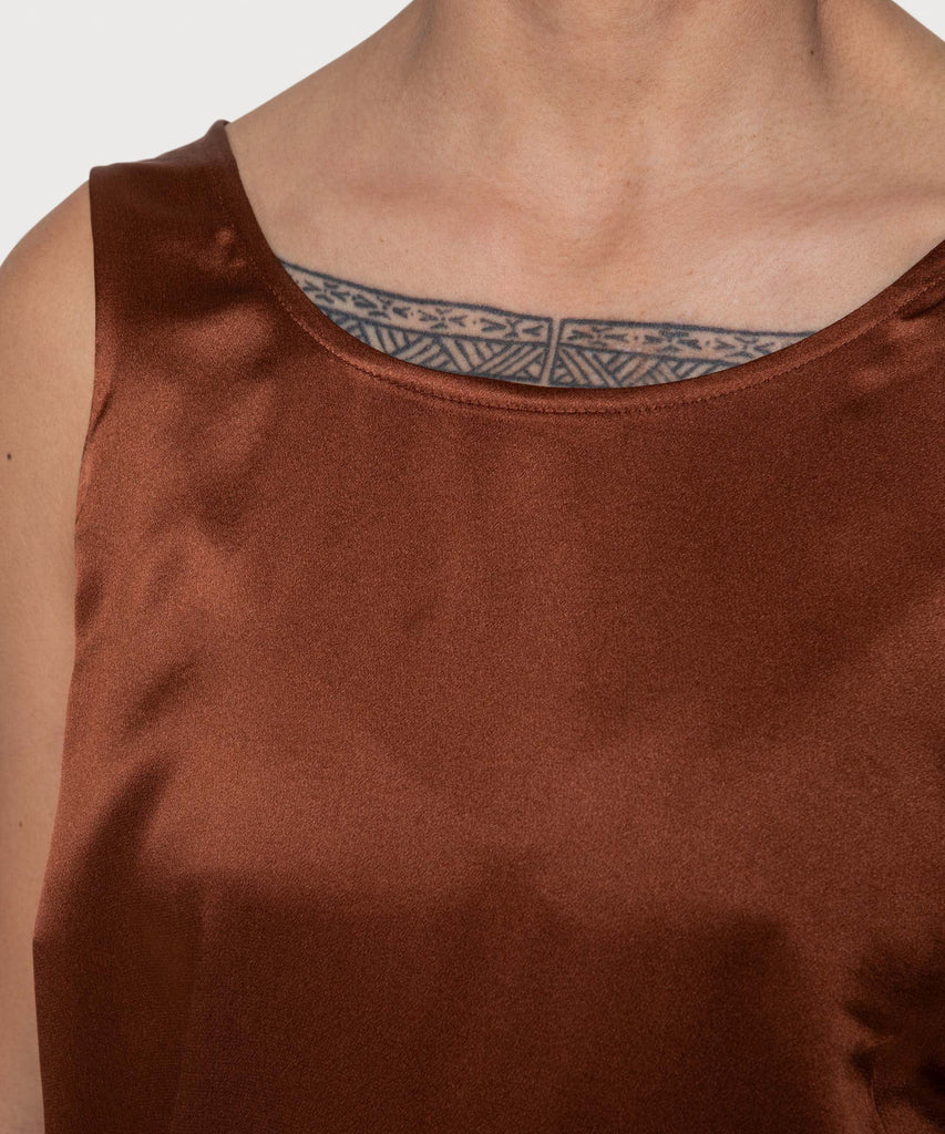 Sleeveless Silk Dress Miaki Swiss Made Womenswear