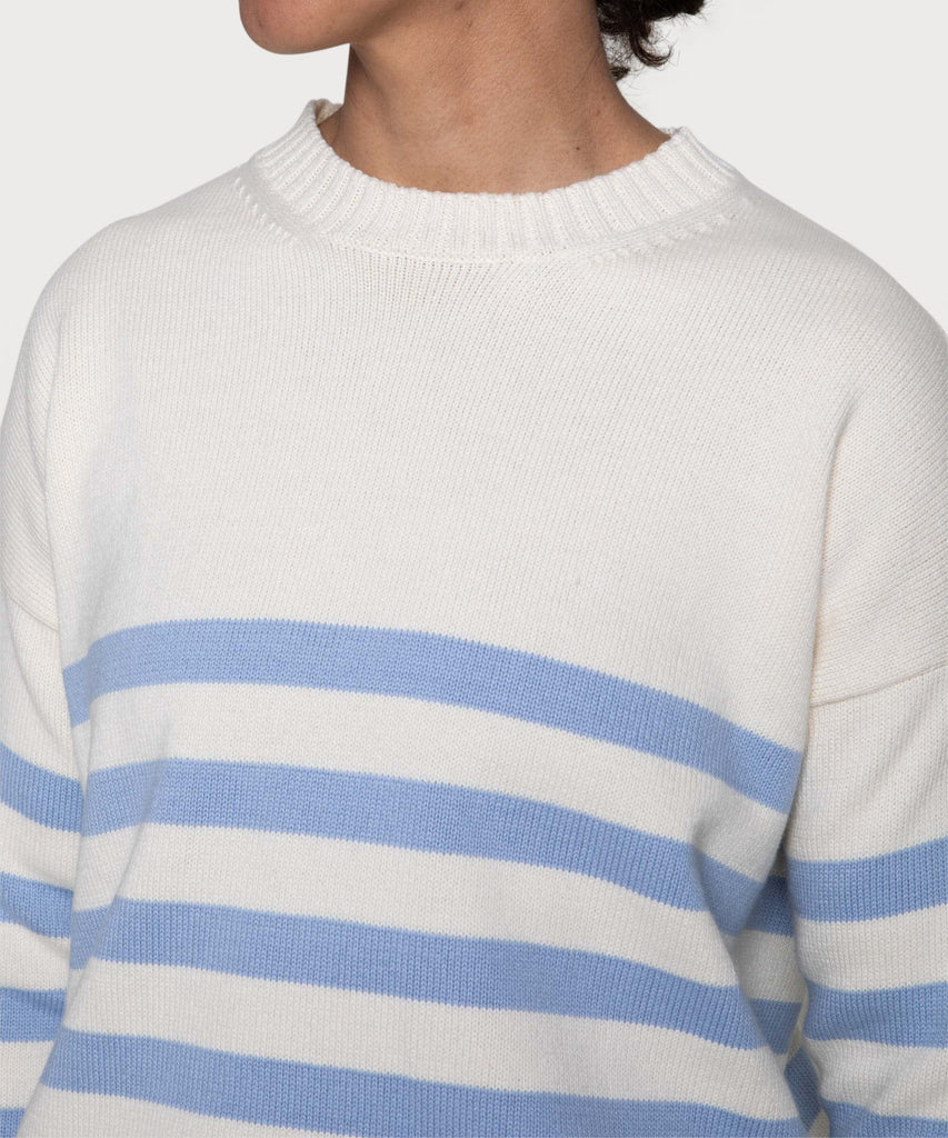 Striped Oversized Cotton Sweater Miaki Swiss Made Womenswear