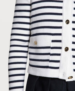 Striped Cotton Cardigan Miaki Swiss Made Womenswear