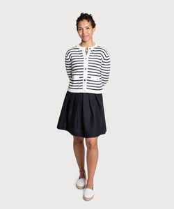 Striped Cotton Cardigan Miaki Swiss Made Womenswear