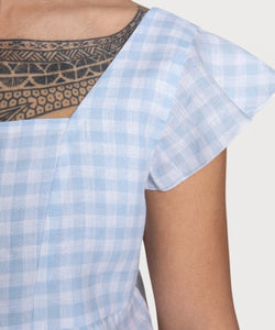 Volant Linen Top Miaki Swiss Made Womenswear