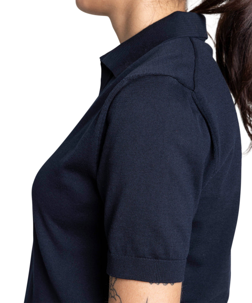 Short Sleeve Cotton Polo Sweater Miaki Swiss Made Womenswear
