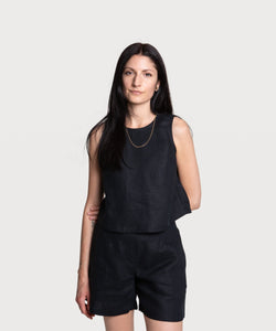 Relaxed Linen Weekend Shorts Miaki Swiss Made Womenswear