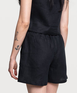 Relaxed Linen Weekend Shorts Miaki Swiss Made Womenswear