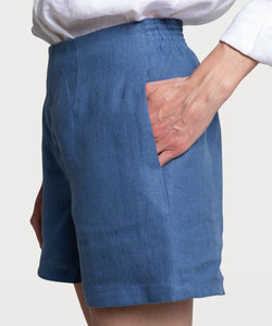 Relaxed Linen Weekend Shorts Miaki Swiss Made Womenswear