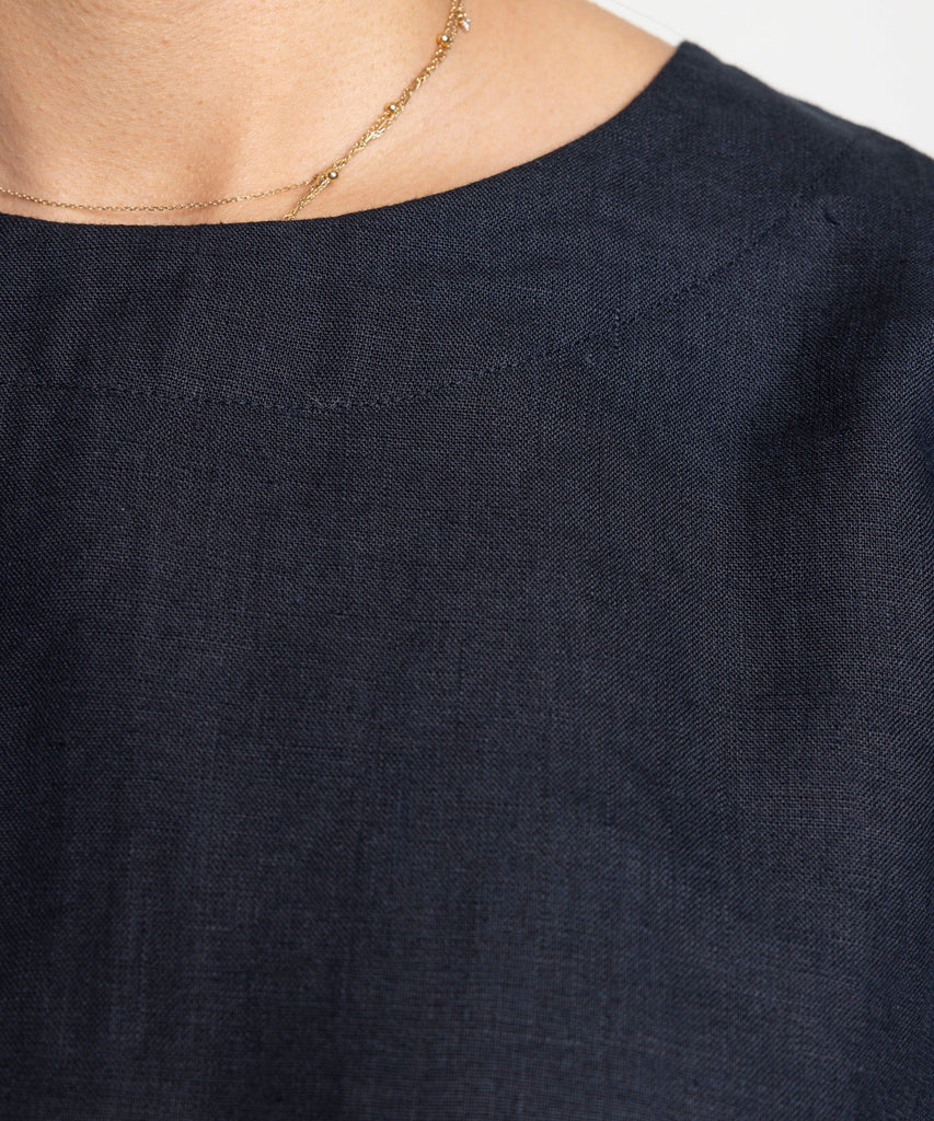 Short Sleeve Linen Overall Miaki Swiss Made Womenswear