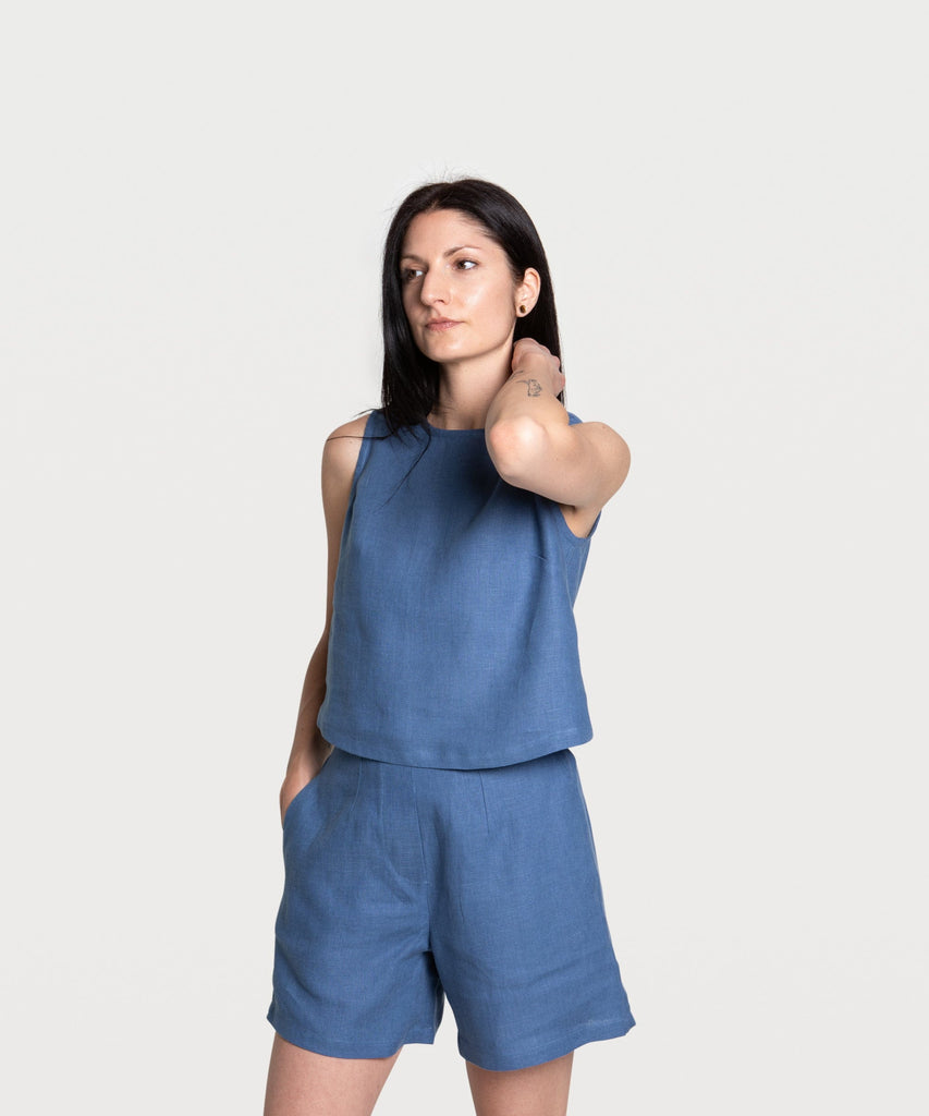 Relaxed Linen Weekend Shorts Miaki Swiss Made Womenswear