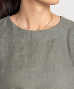 Short Sleeve Linen Overall Miaki Swiss Made Womenswear