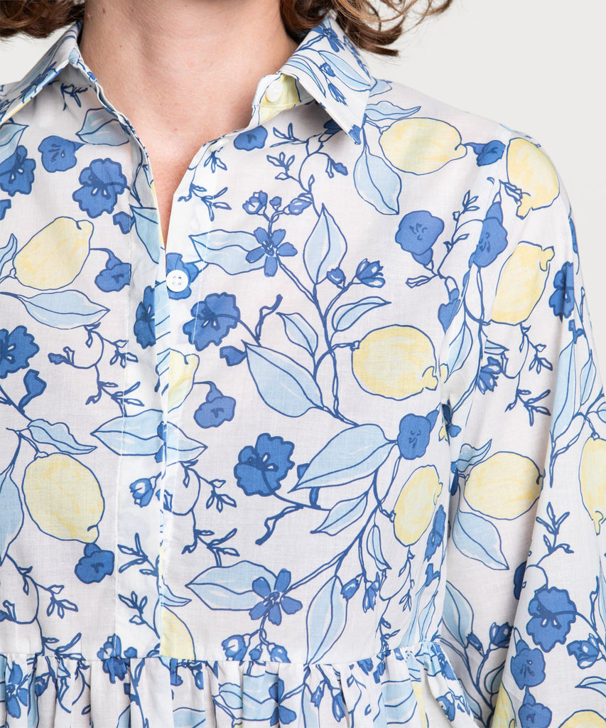 Printed Relaxed Short Shirt Dress Miaki Swiss Made Womenswear