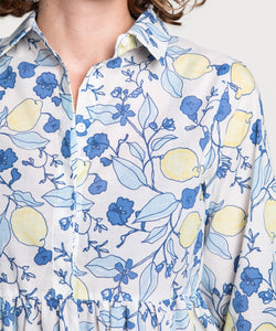 Printed Relaxed Short Shirt Dress Miaki Swiss Made Womenswear