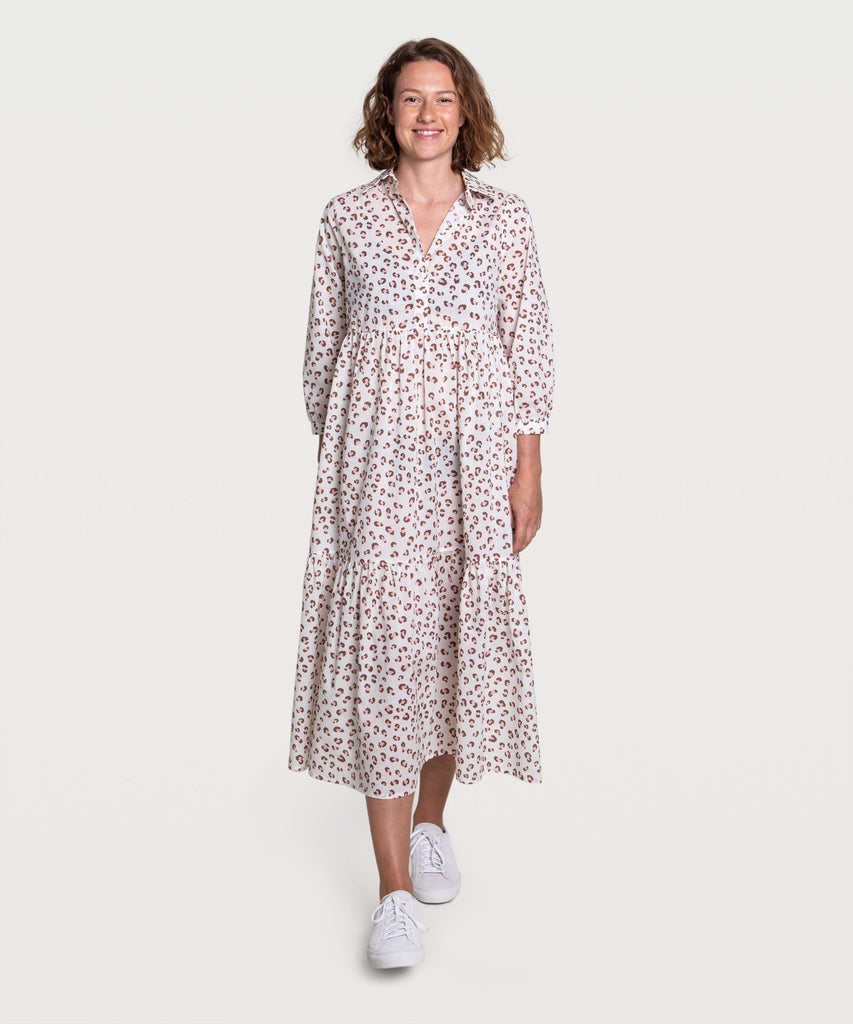 Leo / XS Printed Relaxed Long Shirt Dress Miaki Swiss Made Womenswear