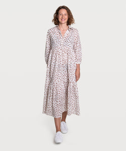 Leo / XS Printed Relaxed Long Shirt Dress Miaki Swiss Made Womenswear