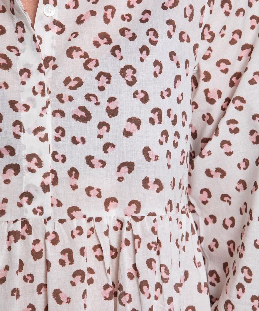 Printed Relaxed Long Shirt Dress Miaki Swiss Made Womenswear