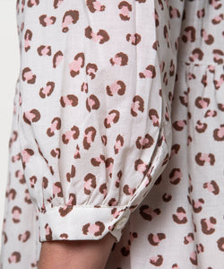 Printed Relaxed Long Shirt Dress Miaki Swiss Made Womenswear