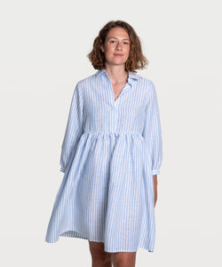 Striped Relaxed Short Shirt Dress Miaki Swiss Made Womenswear