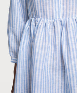 Striped Relaxed Short Shirt Dress Miaki Swiss Made Womenswear