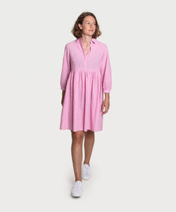 Pink / XS Boheme Relaxed Short Shirt Dress Miaki Swiss Made Womenswear