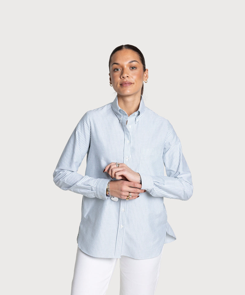 Relaxed Oxford Stripe Shirt Miaki Swiss Made Womenswear