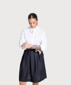 Pleated Linen Skirt Miaki Swiss Made Womenswear