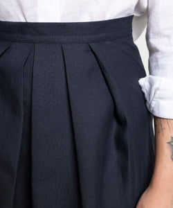 Pleated Linen Skirt Miaki Swiss Made Womenswear