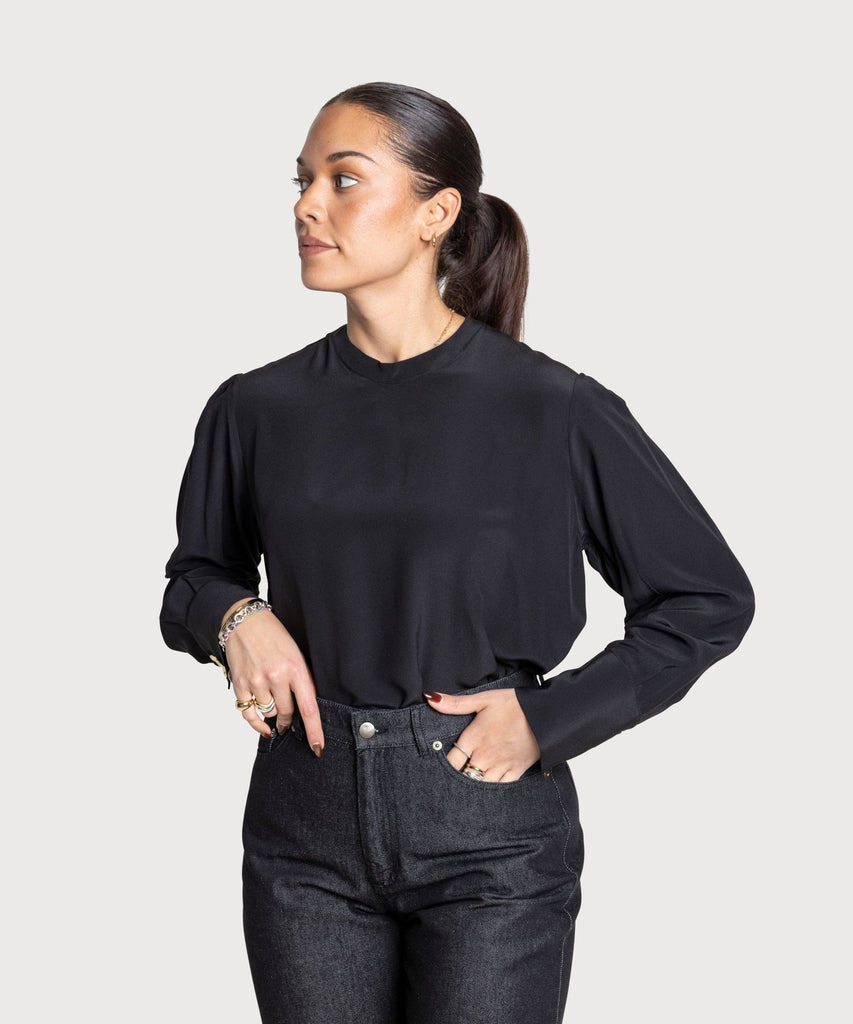 Longsleeve Silk Top Miaki Swiss Made Womenswear