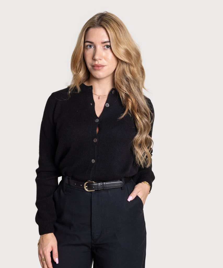 Black / XS Cashmere Cardigan Miaki Swiss Made Womenswear
