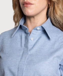 Everyday Cashmere Flannel Shirt Miaki Swiss Made Womenswear