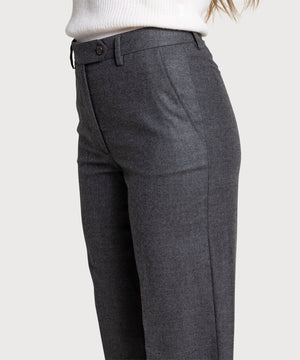 Wide Leg Flannel Trousers Miaki Swiss Made Womenswear