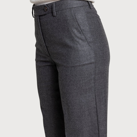 Wide Leg Flannel Trousers Miaki Swiss Made Womenswear