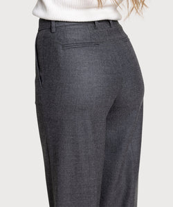 Wide Leg Flannel Trousers Miaki Swiss Made Womenswear