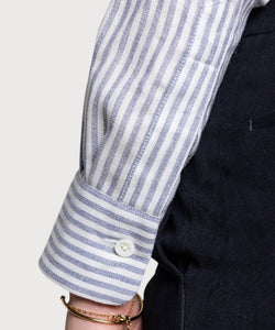 Everyday Wool Stripe Shirt Miaki Swiss Made Womenswear