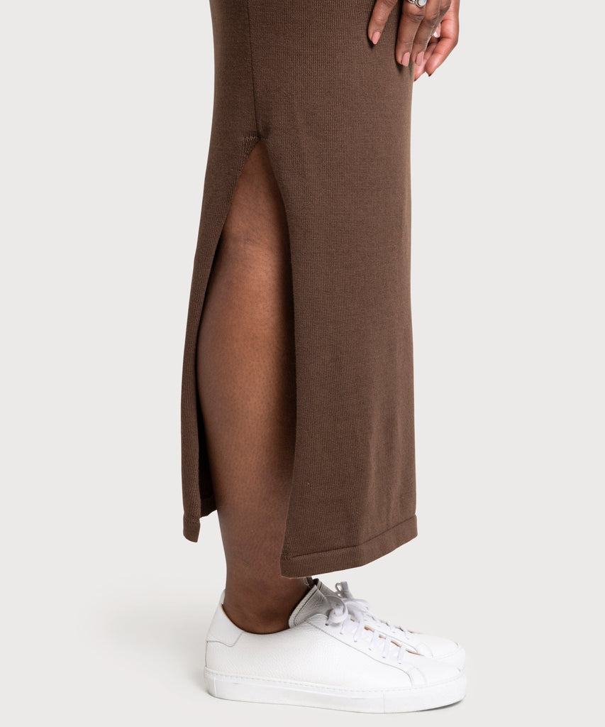 Long Knitted Sleeveless Dress Miaki Swiss Made Womenswear