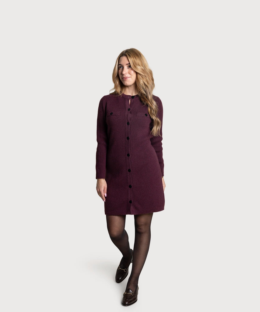 Heavy Wool Dress with Pockets Miaki Swiss Made Womenswear