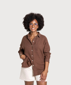 Oversized Linen Shirt Miaki Swiss Made Womenswear