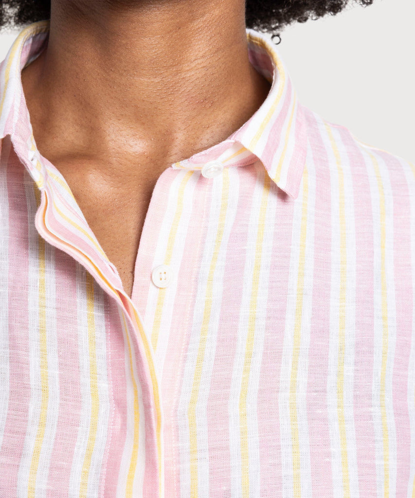 Striped Relaxed Linen Shirt Miaki Swiss Made Womenswear