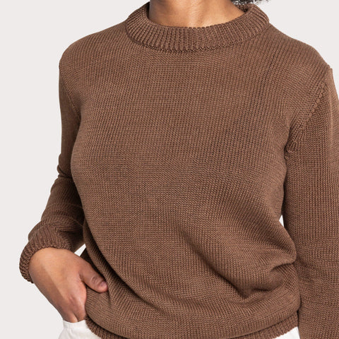 Brown / XS Linen Sweater Miaki Swiss Made Womenswear