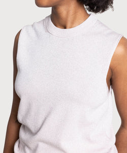 Light Pink Glitter / XS Sleeveless Sweater Miaki Swiss Made Womenswear