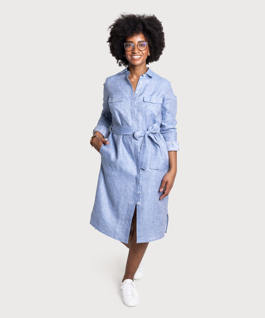 Linen Shirt Dress Miaki Swiss Made Womenswear