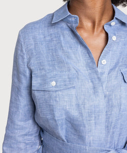 Linen Shirt Dress Miaki Swiss Made Womenswear