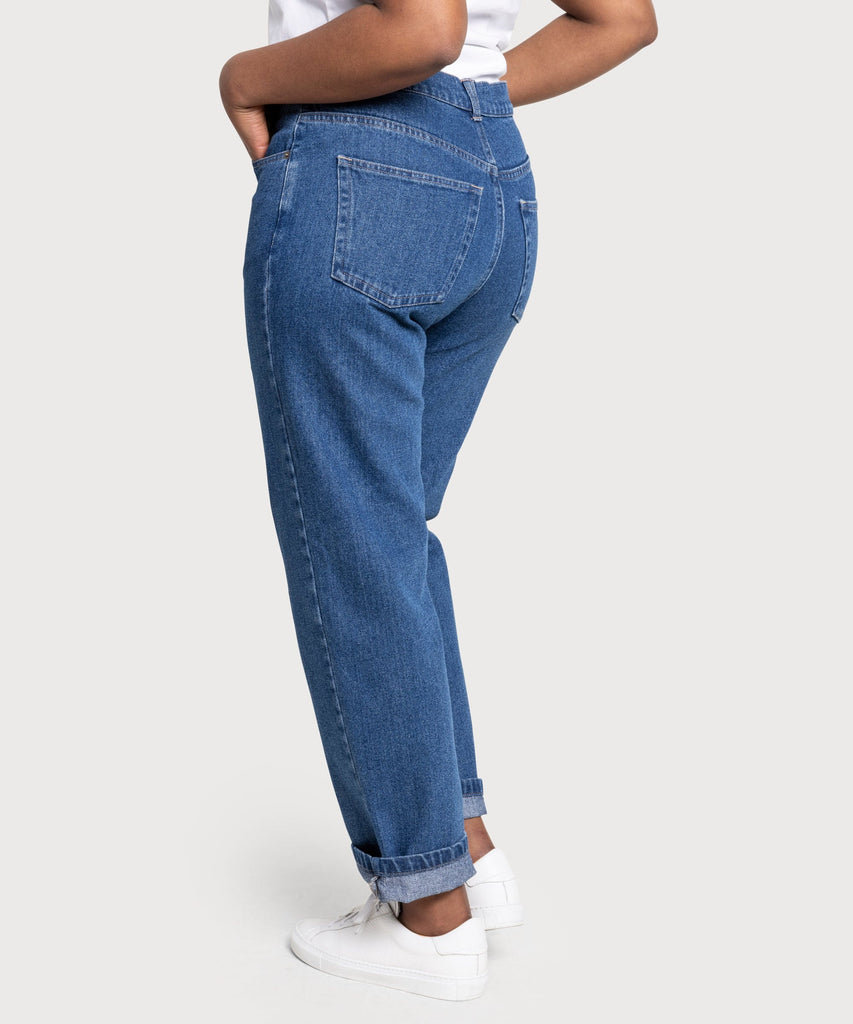 Blue / 34 Straight Crop Jeans Miaki Swiss Made Womenswear