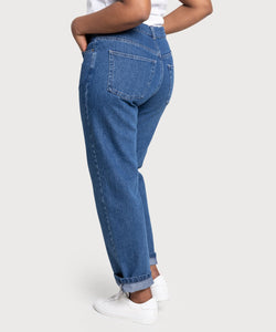 Blue / 34 Straight Crop Jeans Miaki Swiss Made Womenswear