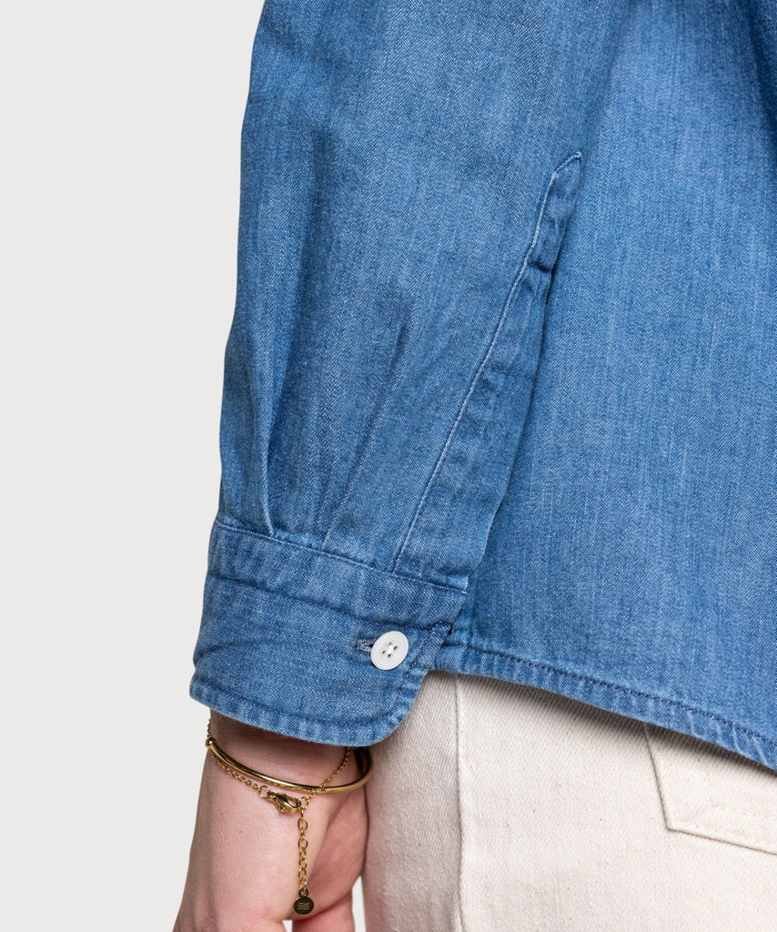 Relaxed Washed Chambray Shirt Miaki Swiss Made Womenswear